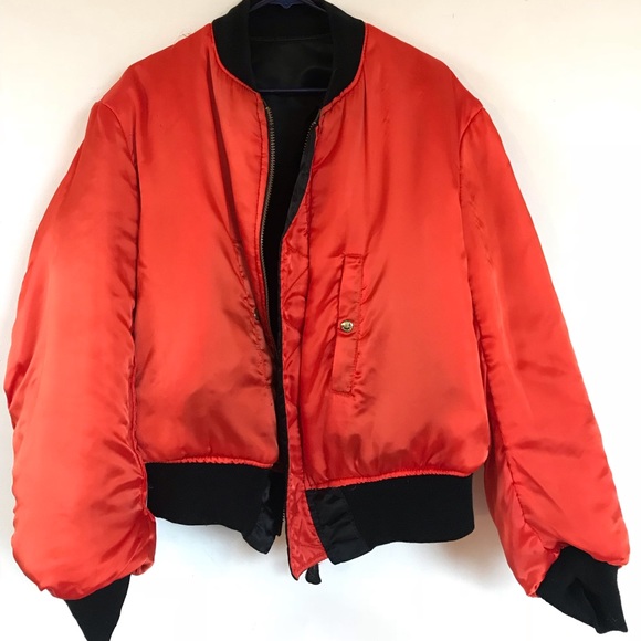 Vintage reversible satin Ma-1 bomber jacket - Picture 2 of 8